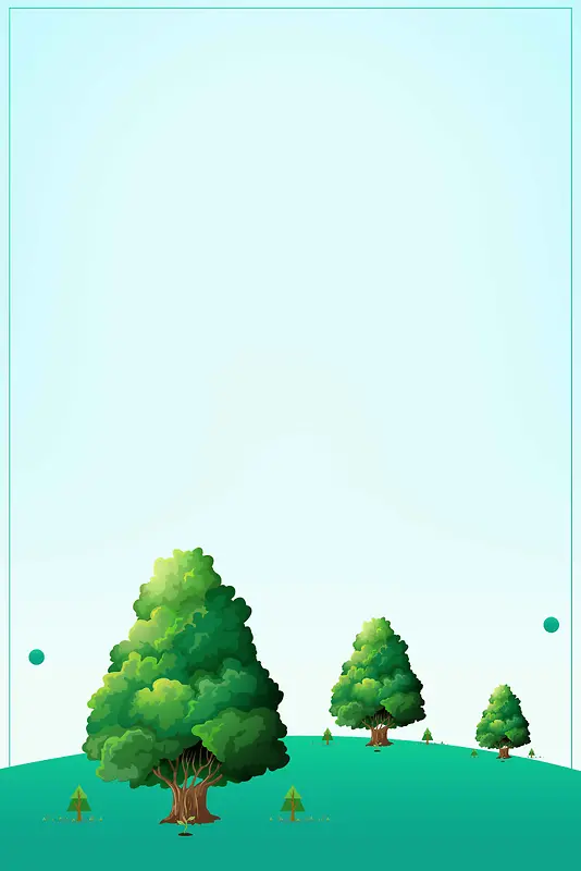 植树节绿色卡通简约清新背景