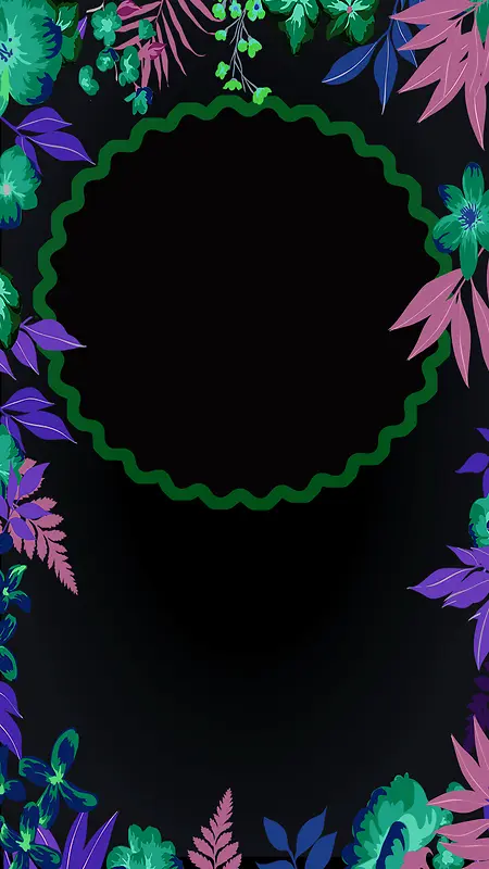 彩色手绘花朵妇女节H5背景