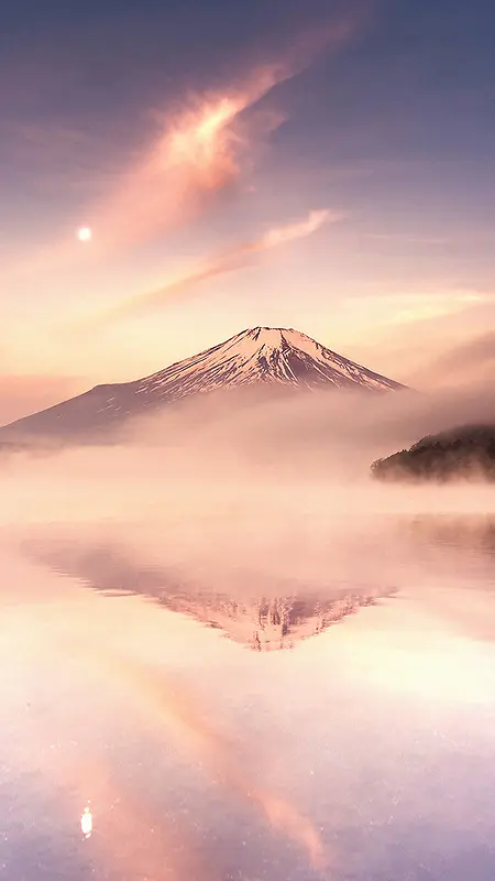 雪山倒影H5背景