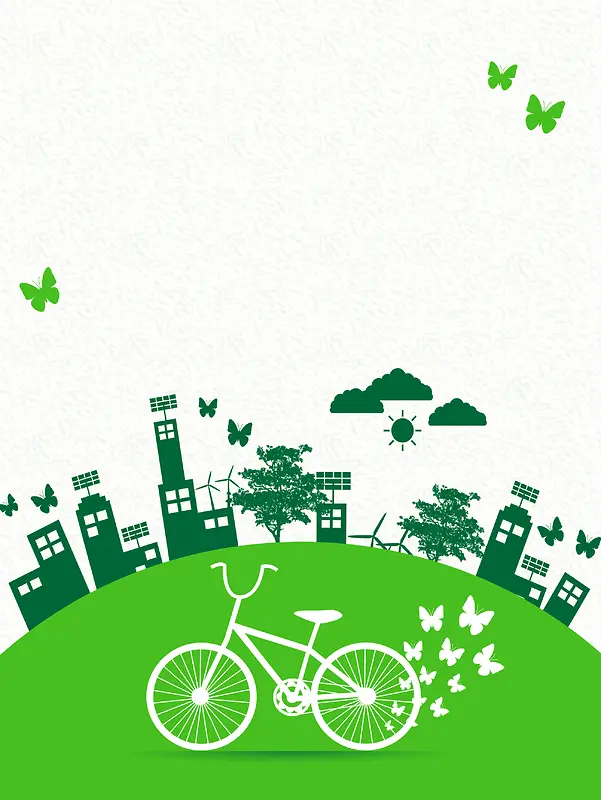 相约绿色健康骑行公益海报背景素材