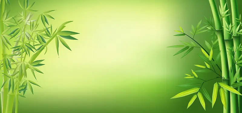 绿色竹子背景海报