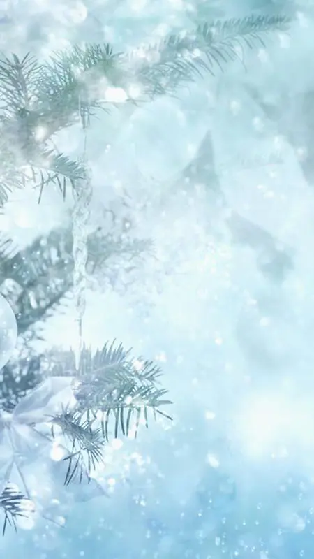 蓝色光晕雪地风景H5背景素材