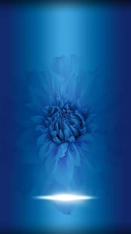 蓝色花朵梦幻化妆品H5背景