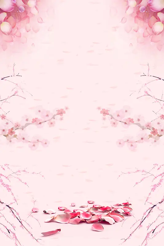 粉色桃花背景素材