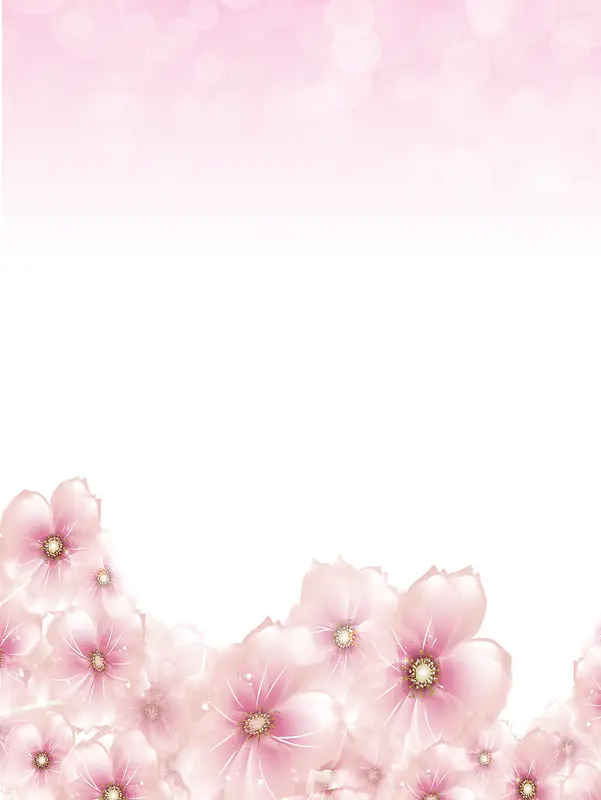 粉色清新花瓣背景