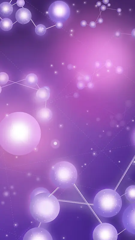 紫色3D球型H5背景