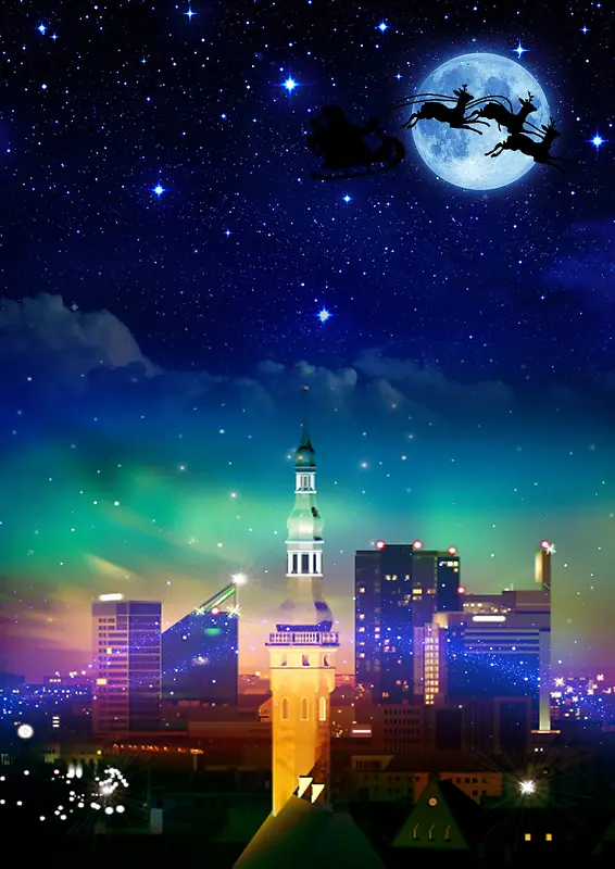 霓虹城市海报