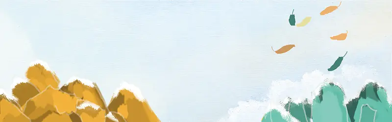文艺清新感恩节冬天手绘banner