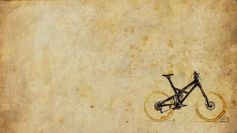 怀旧复古手绘单车校园社团背景素材