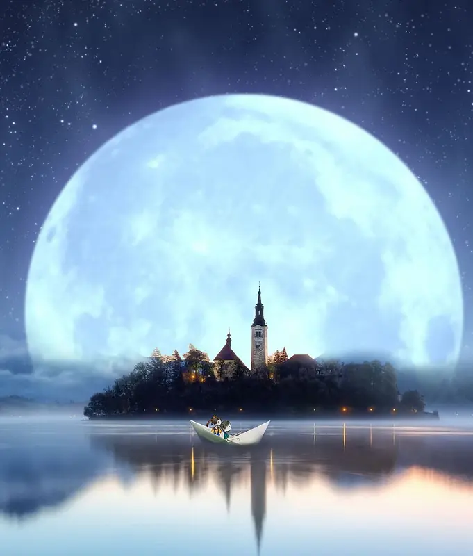 月亮梦幻H5背景