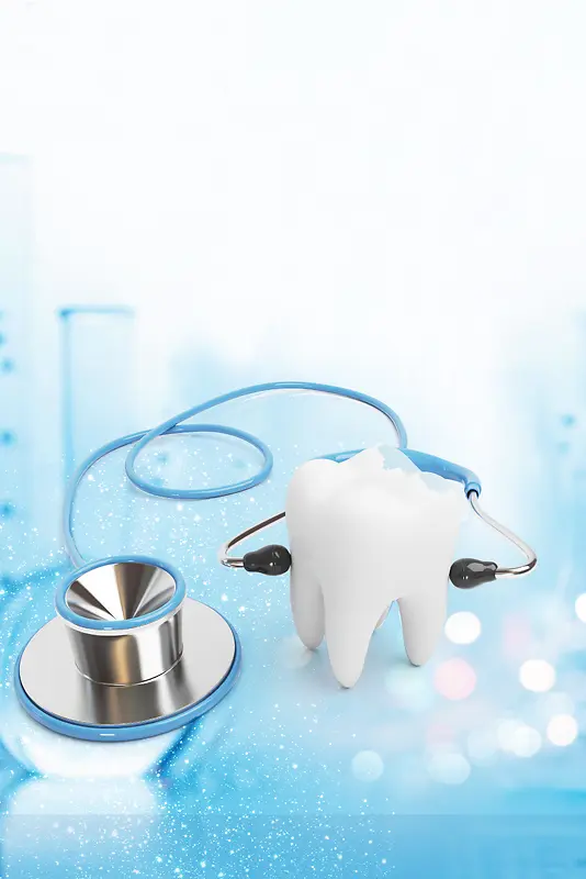 保护口腔关爱牙齿健康公益广告设计背景素材