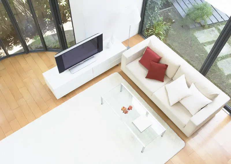 家居客厅现代简约沙发地毯背景素材