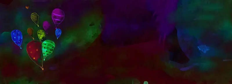 彩色气球浪漫梦幻海报背景