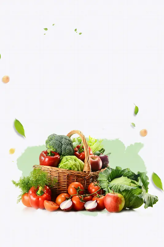 生鲜蔬果餐饮美食海报背景