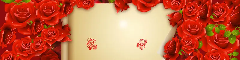 红色玫瑰花背景