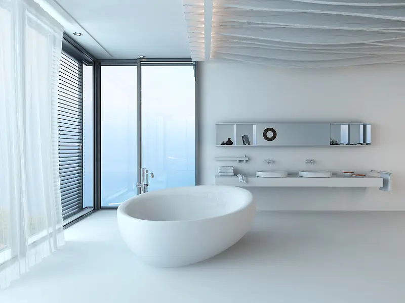 白色简约时尚现代家居卫浴背景素材