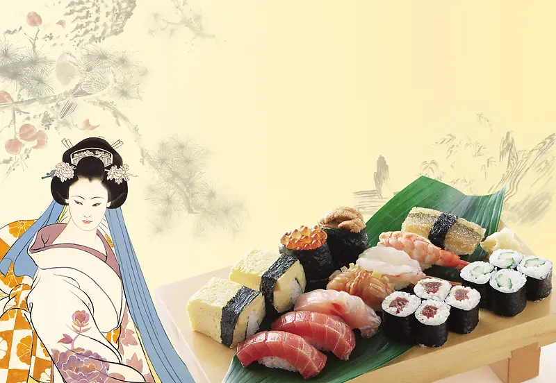 日本美食节宣传背景图