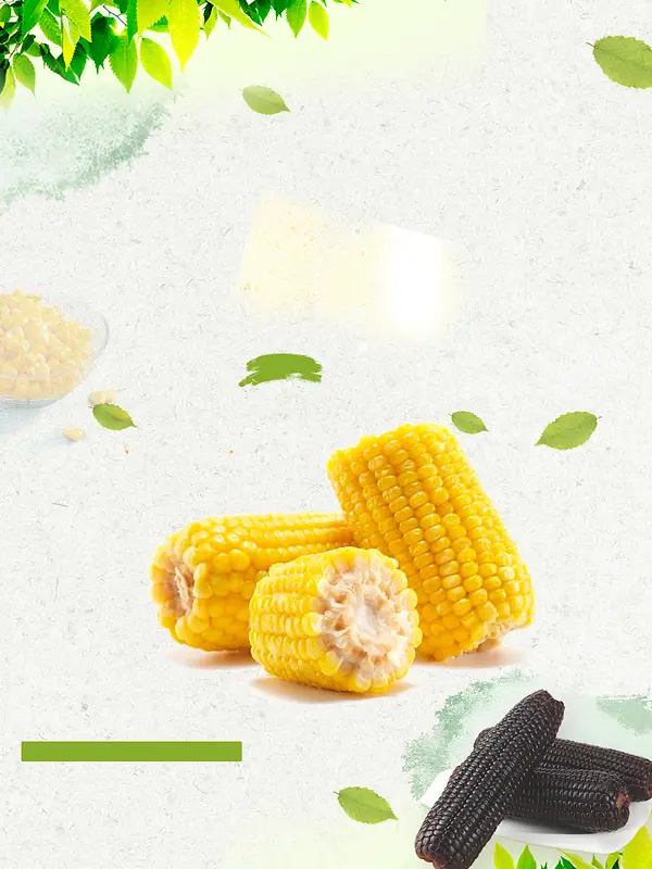 有机蔬菜玉米海报背景素材