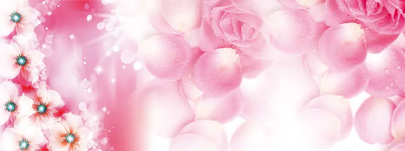 粉色花朵浪漫背景