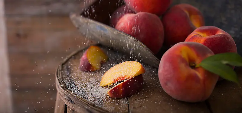 桃子水果背景图
