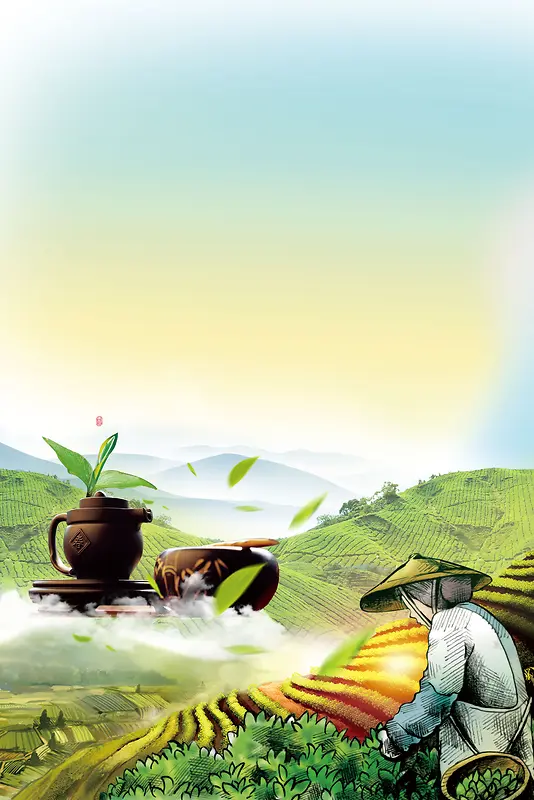 中国茶道茶叶广告海报