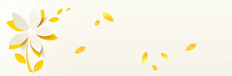 黄色立体花朵背景
