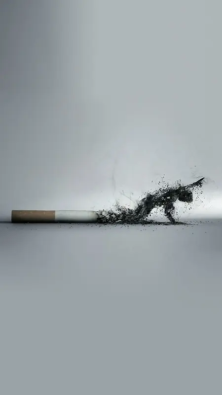 灰色禁烟主题背景图