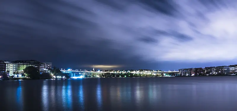 梦幻天空城市夜景banner