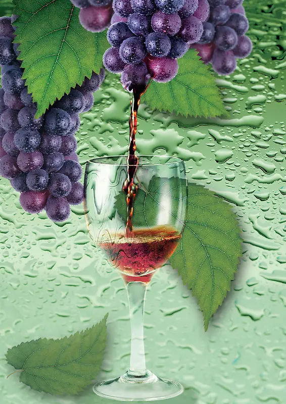 葡萄酒背景海报素材