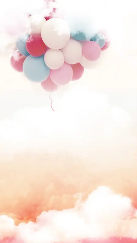 梦幻天空云朵漂浮气球