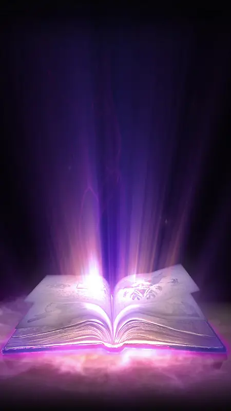 紫色书本光束H5背景