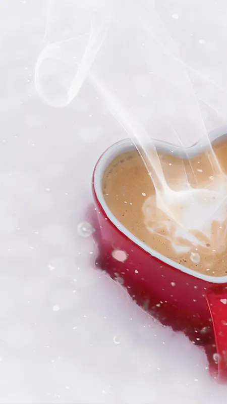 冬日里一杯温暖的咖啡H5背景
