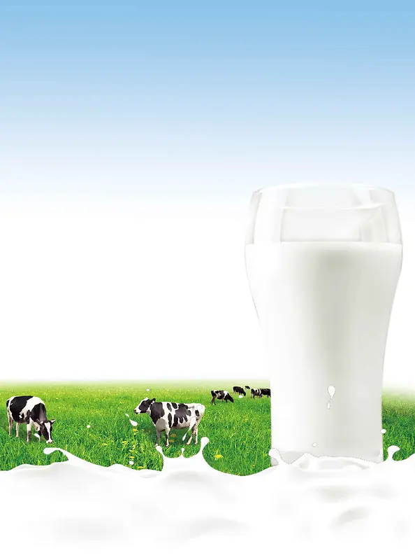 牛奶宣传展板背景