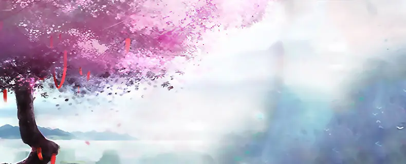 梦幻许愿树详情页海报背景