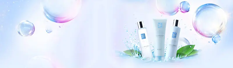 夏天美白化妆品大促梦幻气泡紫色背景