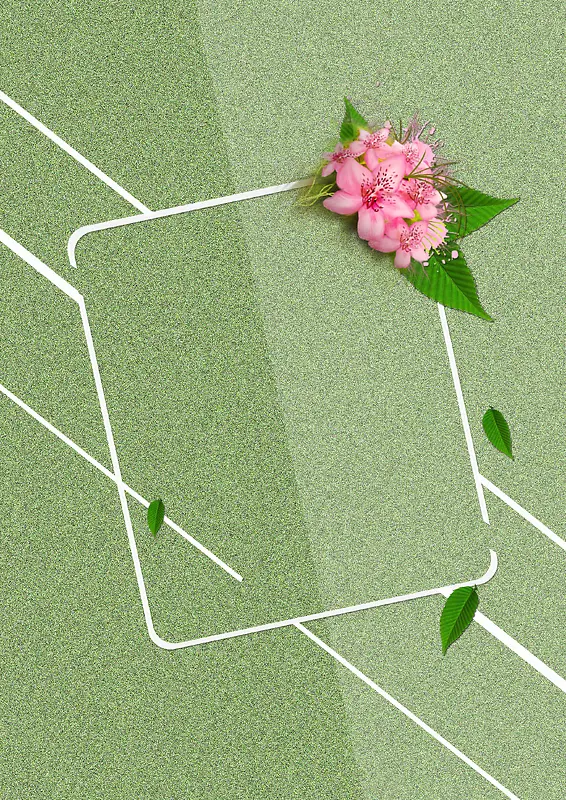 绿色质感花卉夏季新品海报背景素材