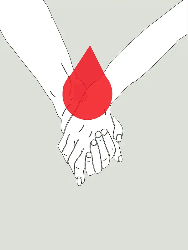 创意简洁献血献爱心海报背景素材