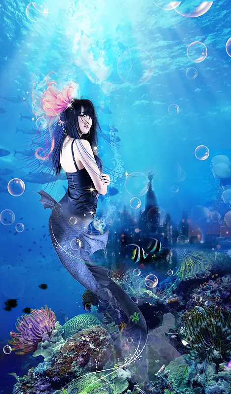 海底世界美人鱼海报