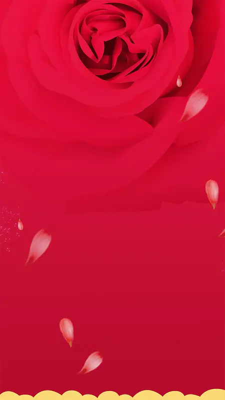 母亲节红色玫瑰H5背景