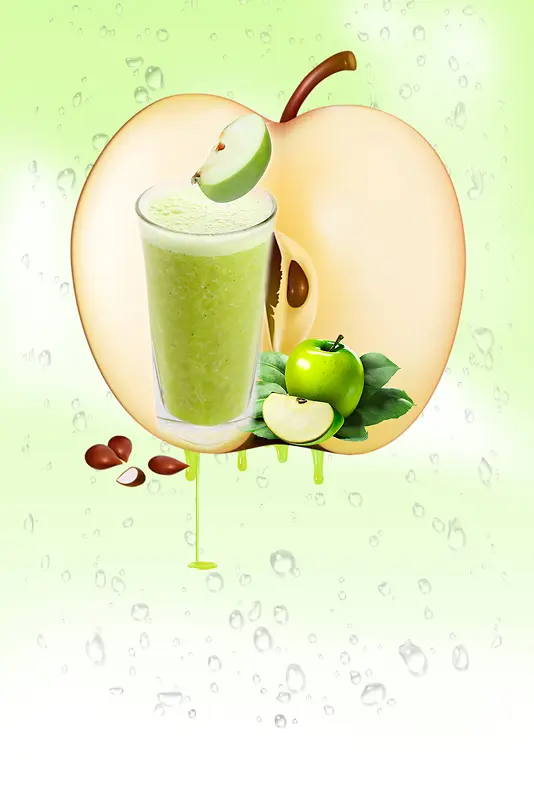 果汁饮品海报背景