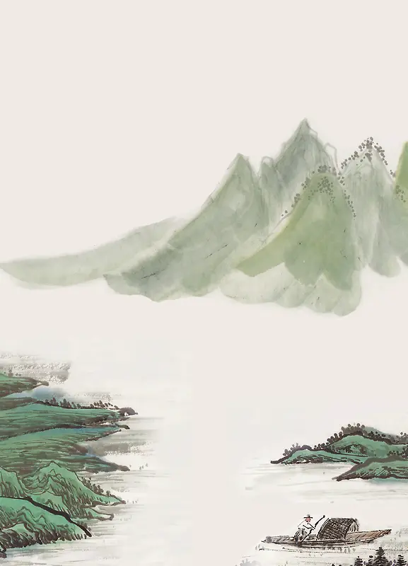 中国风山水印象背景