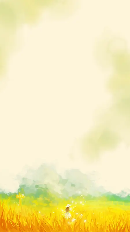 唯美手绘质感H5分层背景