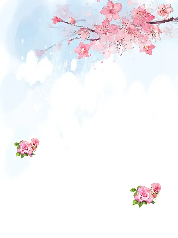 樱花美容海报背景素材