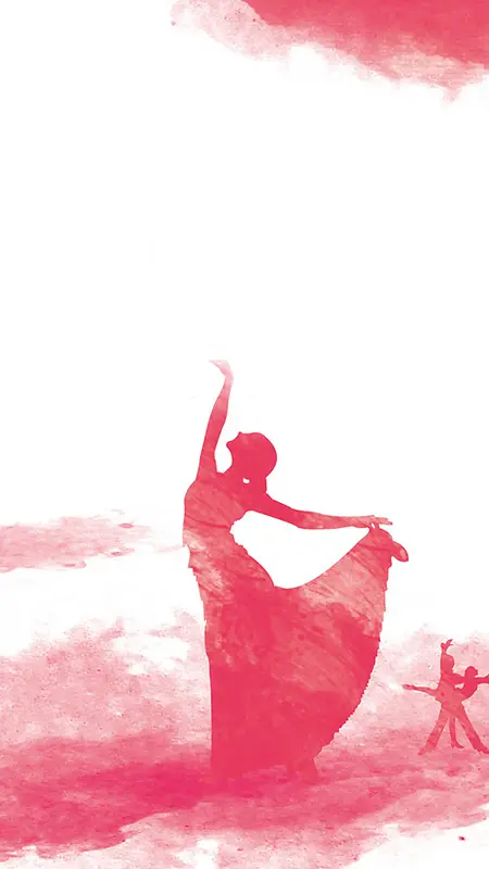 红色舞蹈暑假培训班H5背景素材