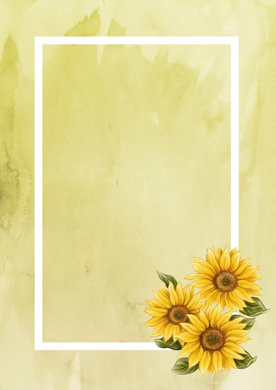 浅黄宣纸纹理菊花典雅海报背景素材