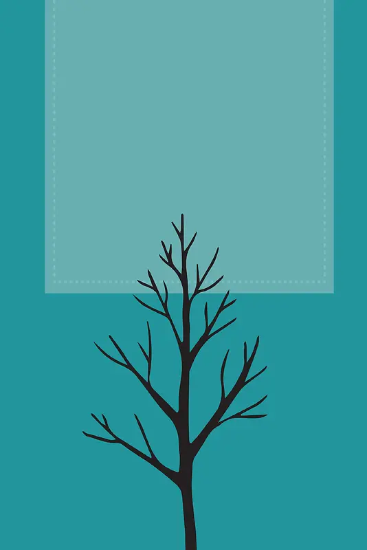 靛蓝素雅抽象黑色树林自然广告背景