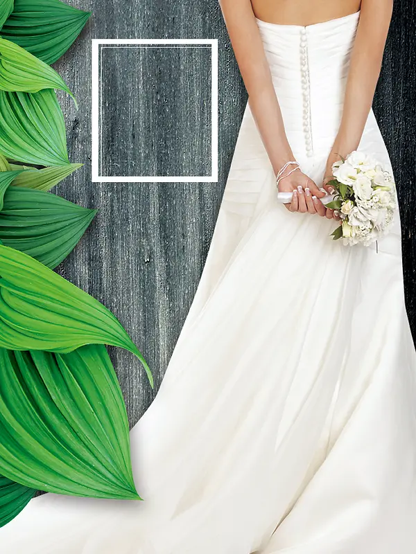 小清新婚纱摄影海报设计背景素材