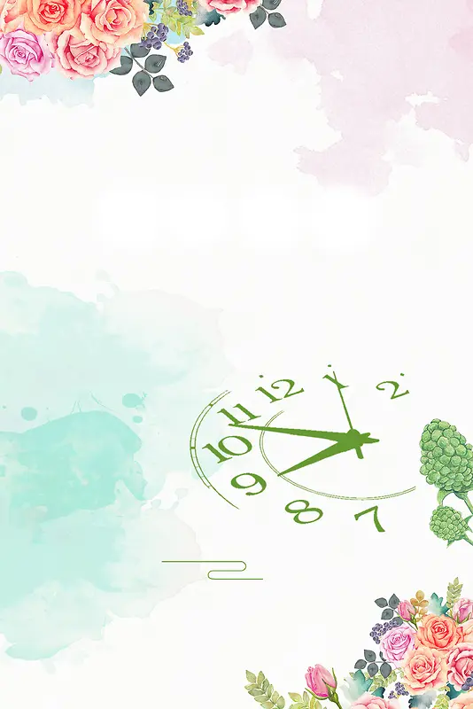 创意小清新珍惜时光