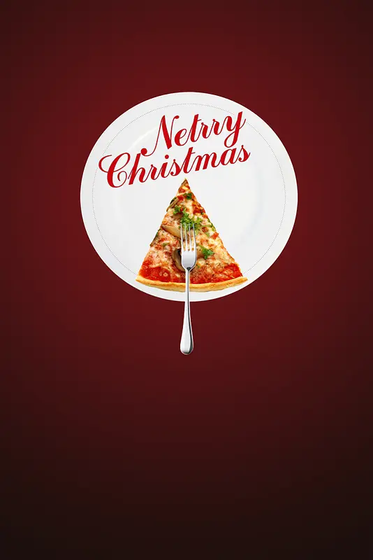圣诞节餐厅海报背景素材