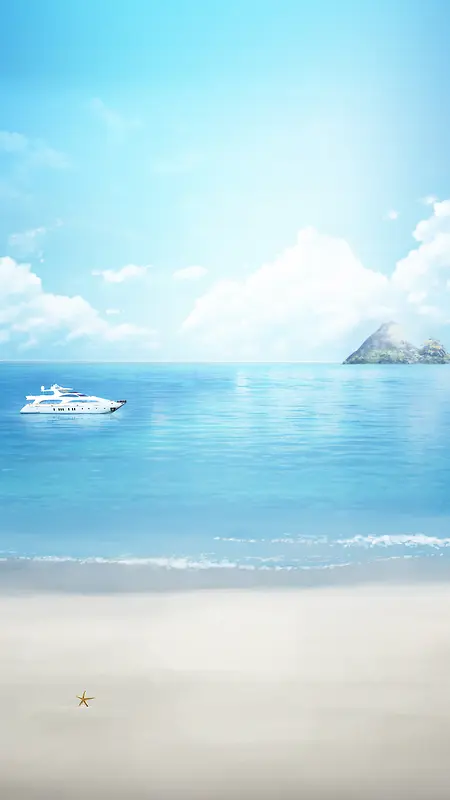 大海上的帆船素材背景
